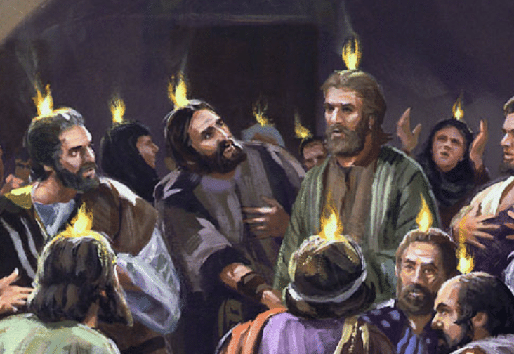 Jesus's disciples receive the baptism of fire after seeking Him with full purpose of heart